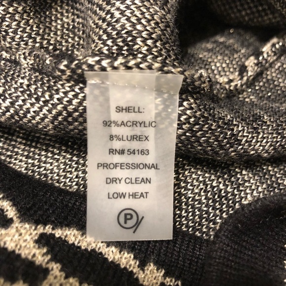 Calvin Klein Cowl Neck Sweater Dress Animal Print Sheath Career Office Small - Picture 8 of 8